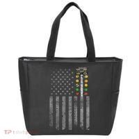 Drag Racing Flag American Drag Racer Drag Strip Tree Light Tote Bag thumb 0