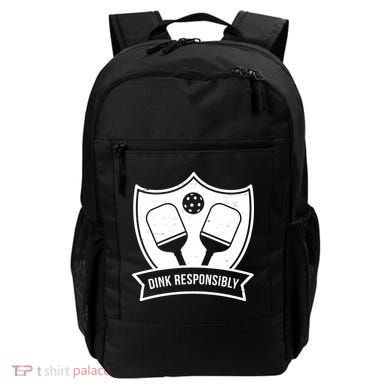 Dink Responsibly Funny Pickleball Backpack