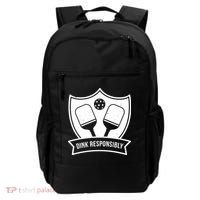 Dink Responsibly Funny Pickleball Backpack thumb 0