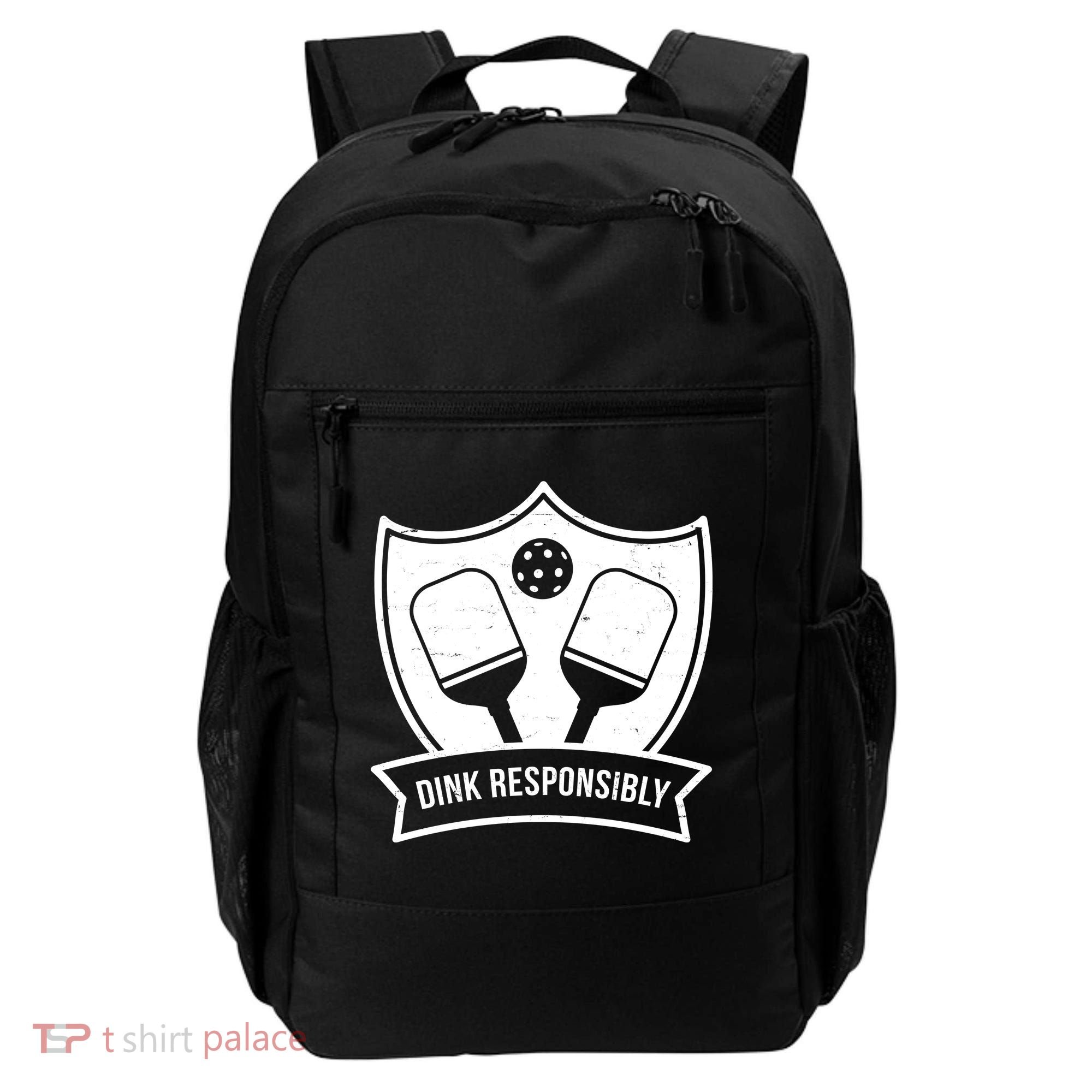 Dink Responsibly Funny Pickleball Backpack
