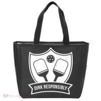 Dink Responsibly Funny Pickleball Tote Bag thumb 0