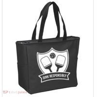 Dink Responsibly Funny Pickleball Tote Bag thumb 2