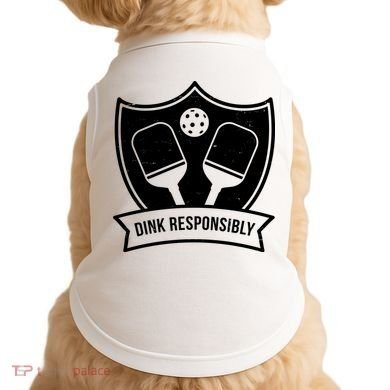 Dink Responsibly Funny Pickleball Doggie Tank