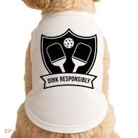 Dink Responsibly Funny Pickleball Doggie Tank thumb 0
