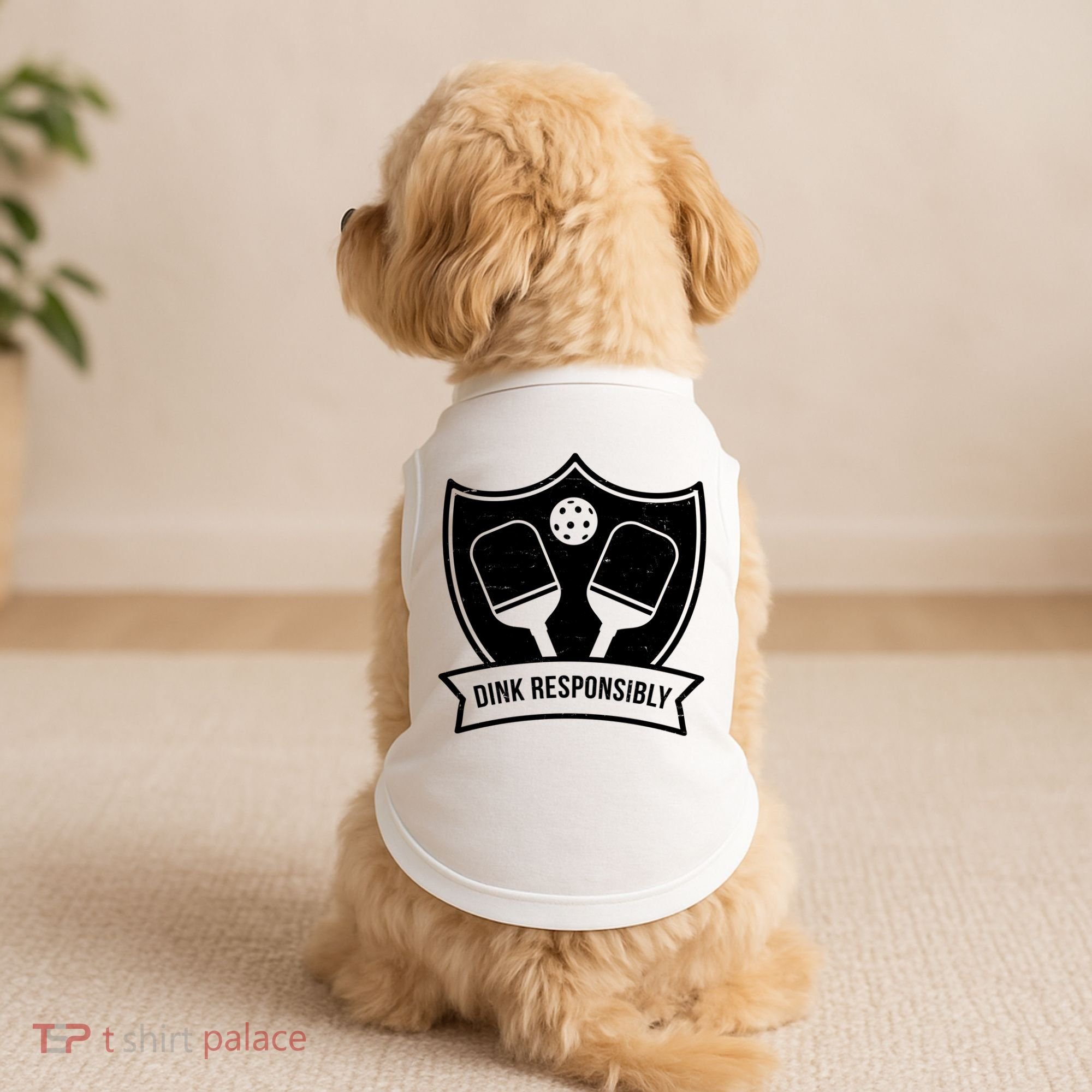 Dink Responsibly Funny Pickleball Doggie Tank