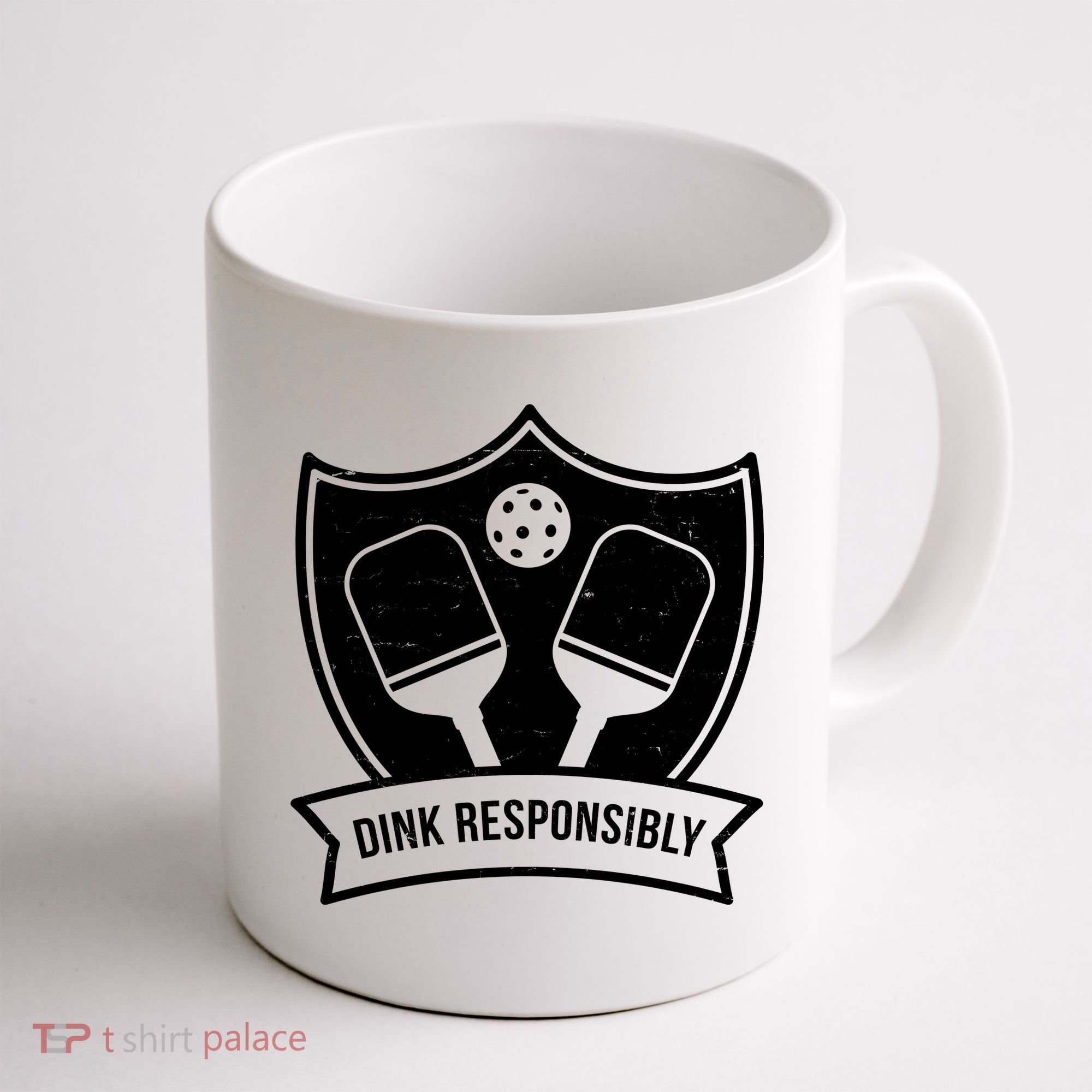 Dink Responsibly Funny Pickleball Coffee Mug