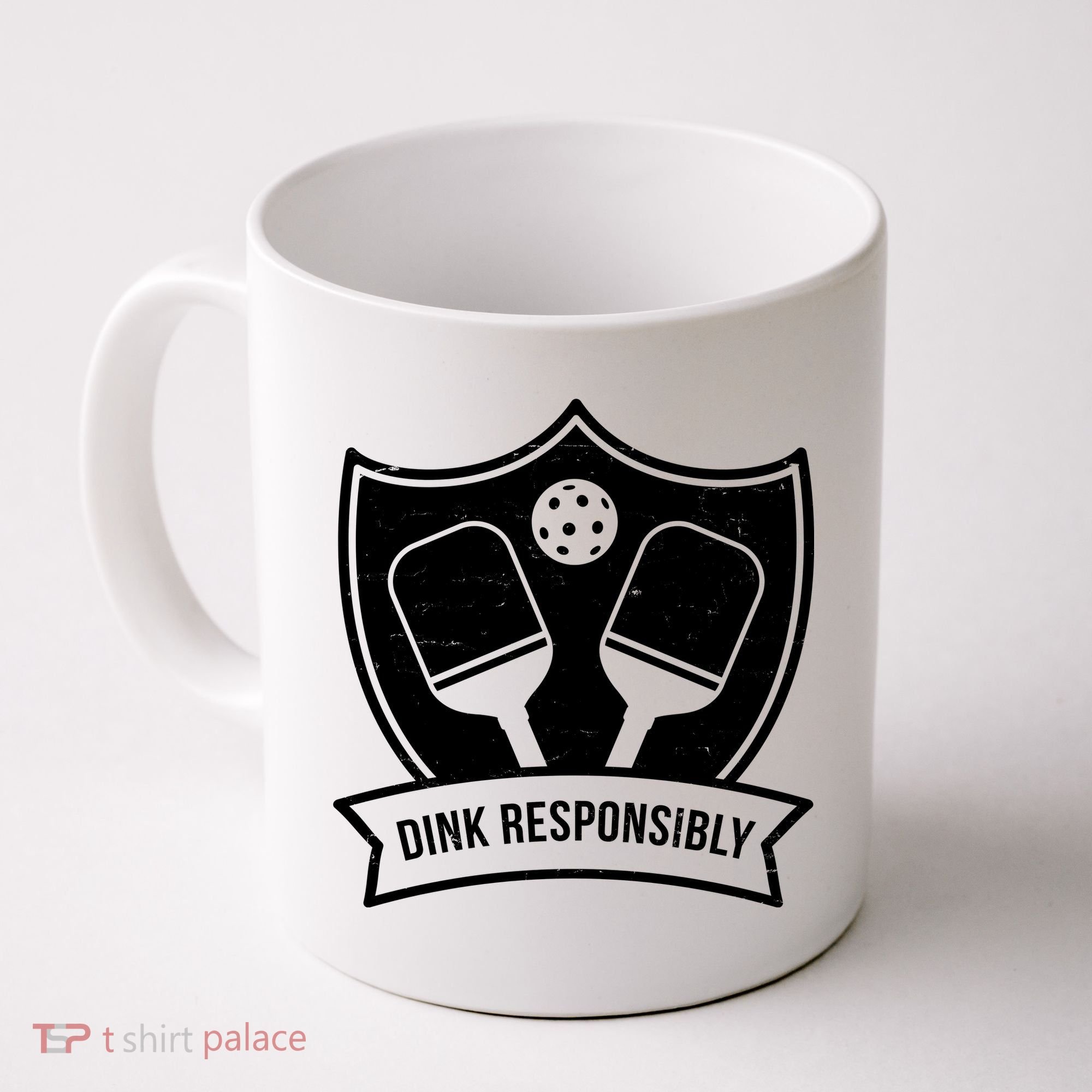 Dink Responsibly Funny Pickleball Coffee Mug