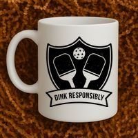 Dink Responsibly Funny Pickleball Coffee Mug thumb 2