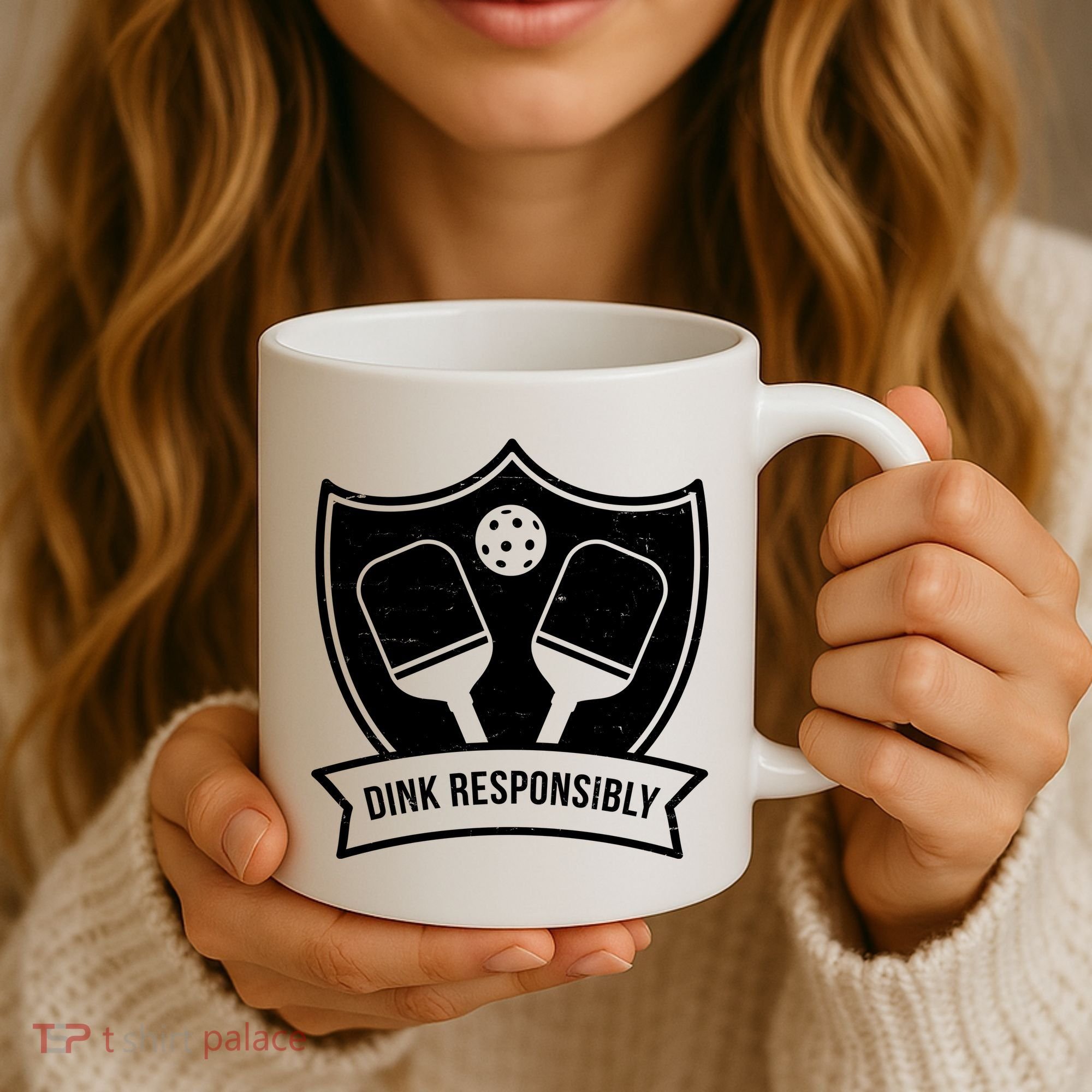 Dink Responsibly Funny Pickleball Coffee Mug