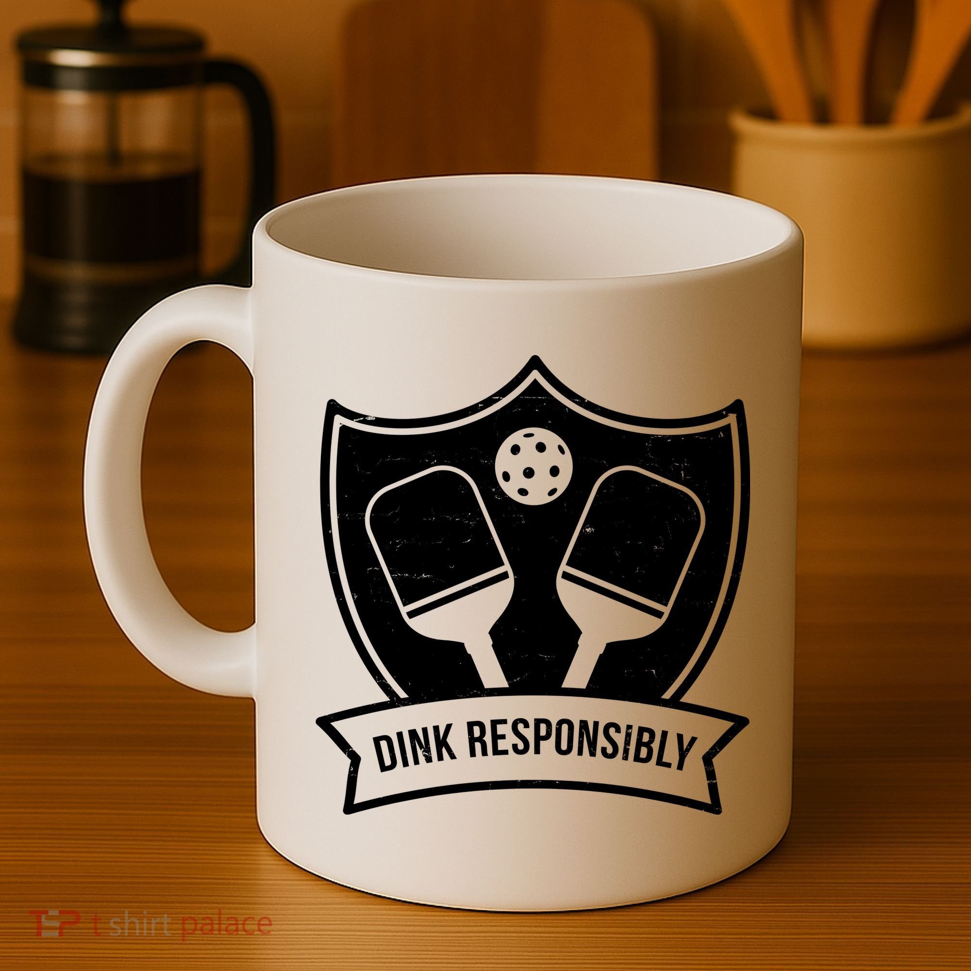 Dink Responsibly Funny Pickleball Coffee Mug