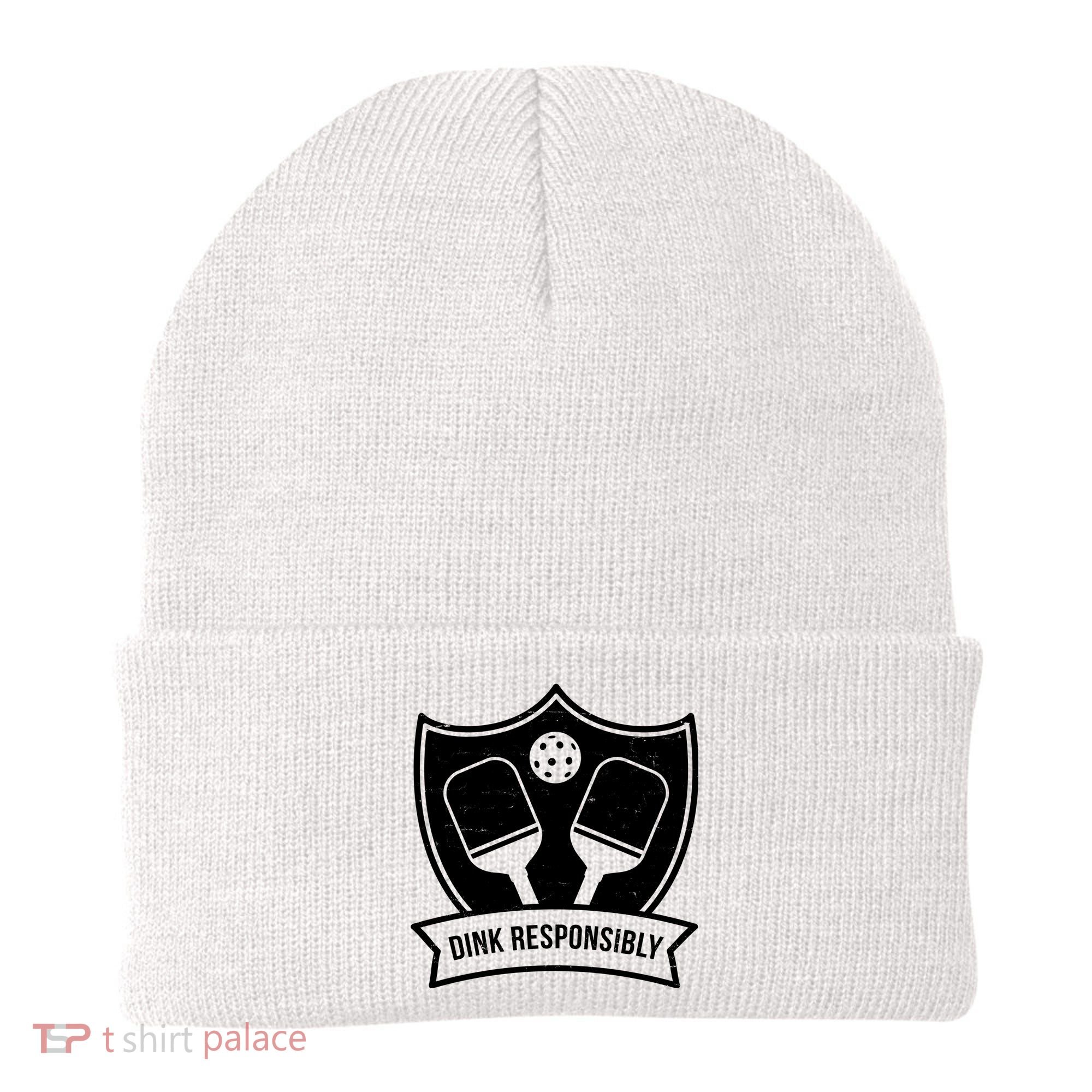 Dink Responsibly Funny Pickleball Beanie