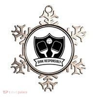 Dink Responsibly Funny Pickleball Ornament thumb 0