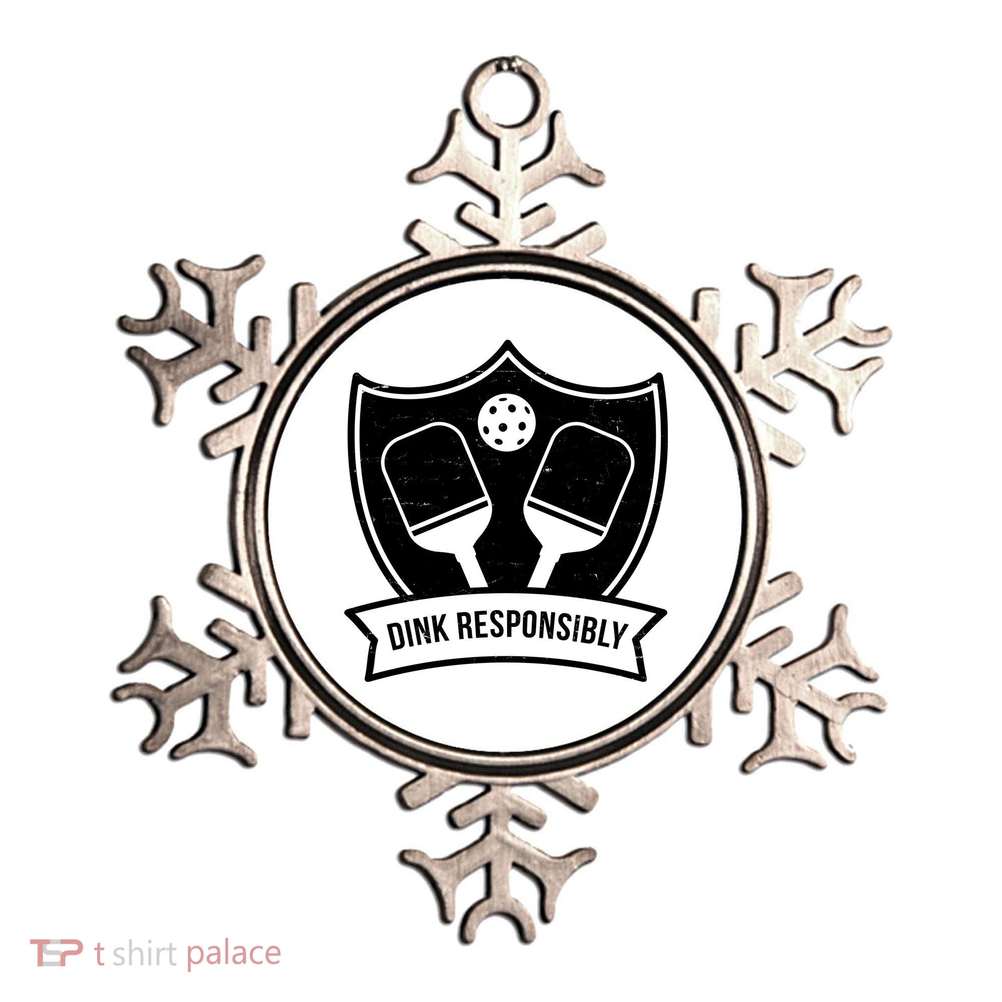 Dink Responsibly Funny Pickleball Ornament