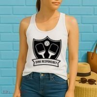 Dink Responsibly Funny Pickleball Women's Tank Top thumb 2