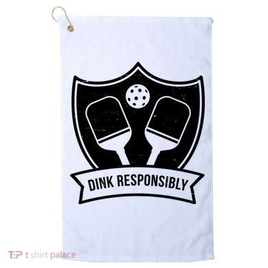 Dink Responsibly Funny Pickleball Golf Towel