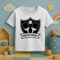 Dink Responsibly Funny Pickleball Toddler T-Shirt thumb 3