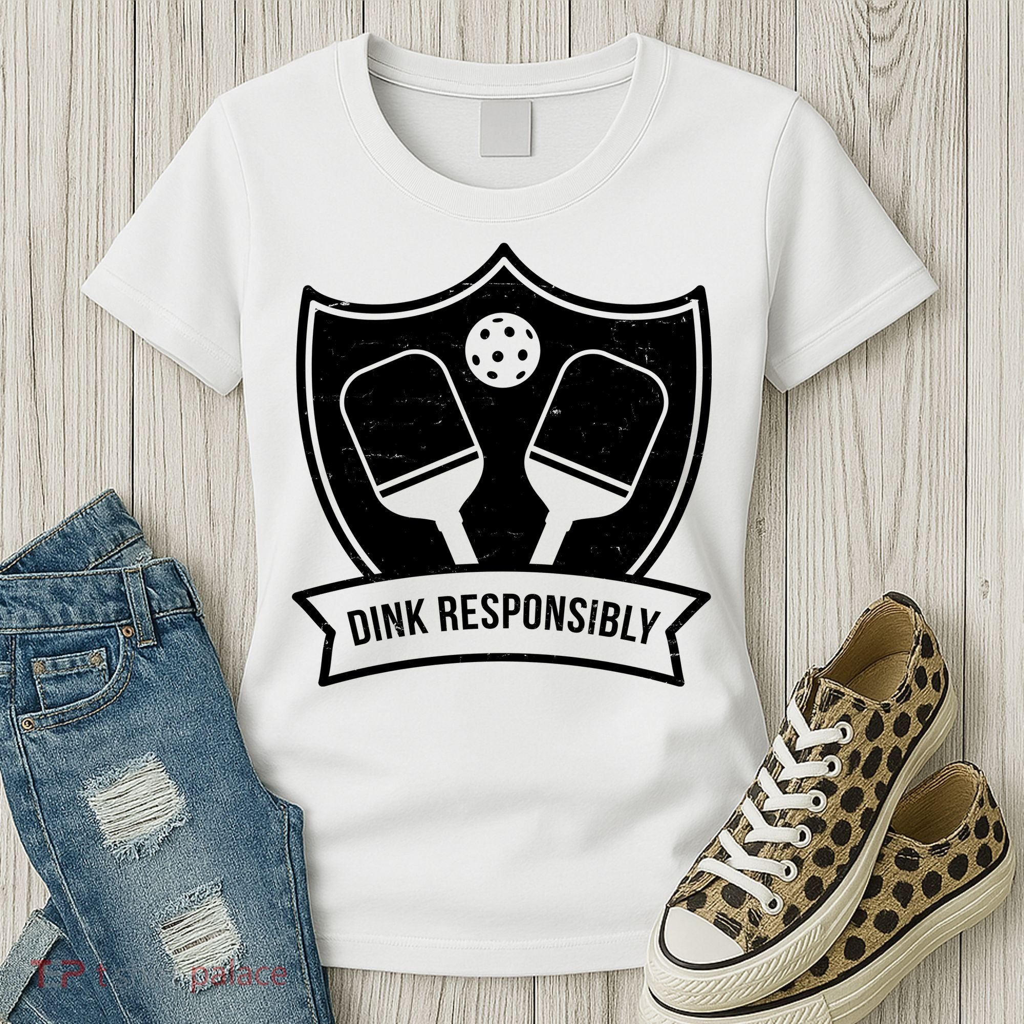 Dink Responsibly Funny Pickleball Women's T-Shirt