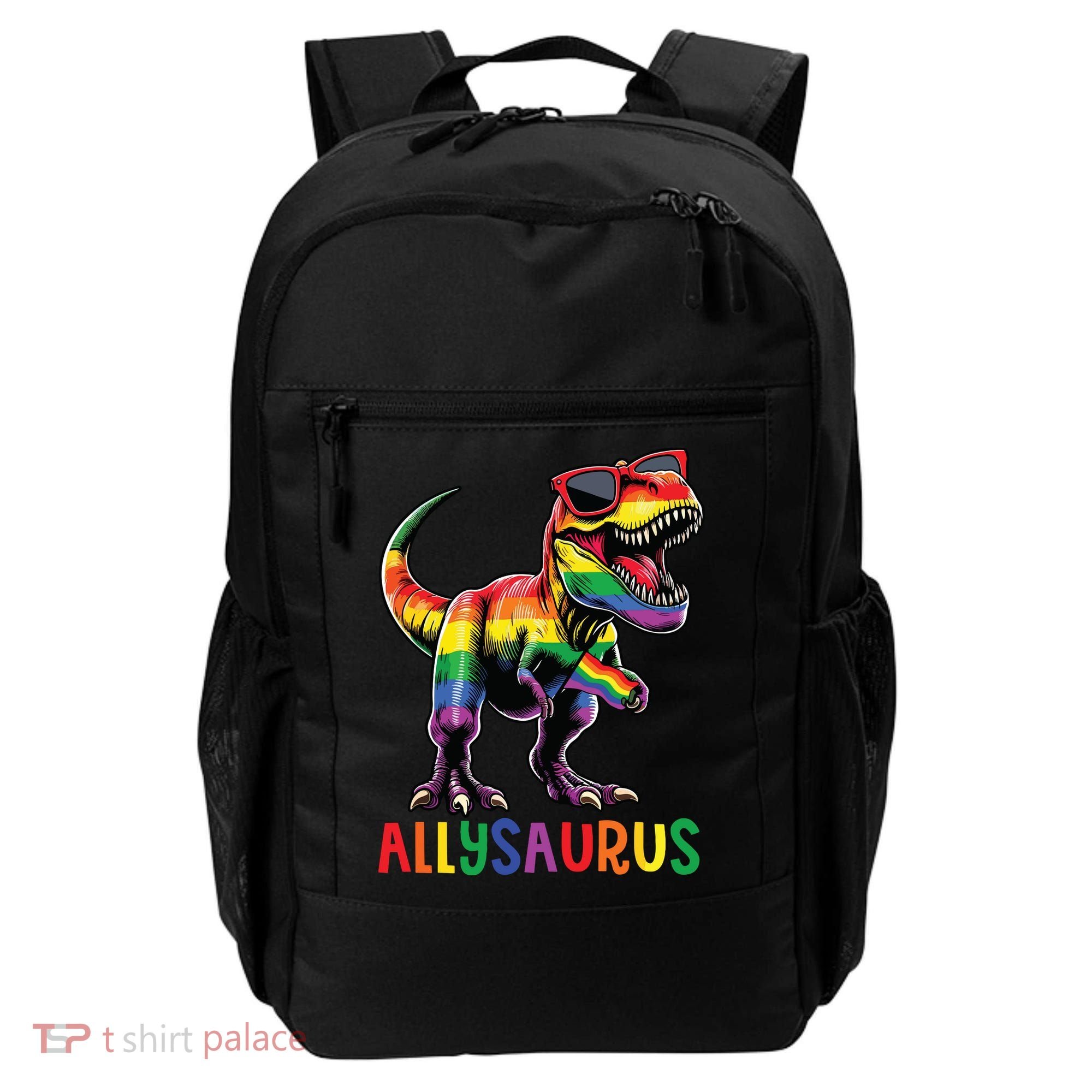 Dinosaur Rainbow Flag Ally Lgbt Allysaurus Lgbt Pride Backpack