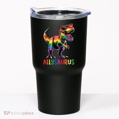 Dinosaur Rainbow Flag Ally Lgbt Allysaurus Lgbt Pride Tumbler