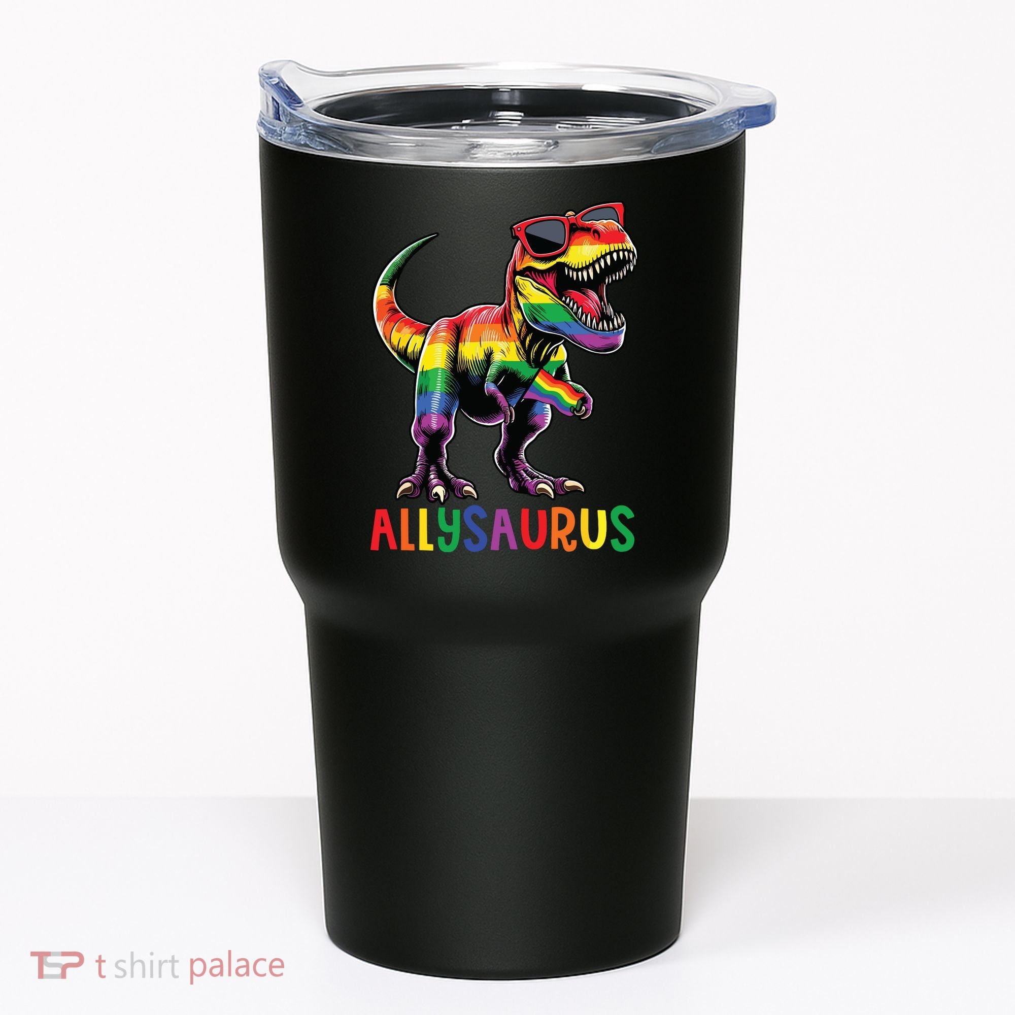 Dinosaur Rainbow Flag Ally Lgbt Allysaurus Lgbt Pride Tumbler