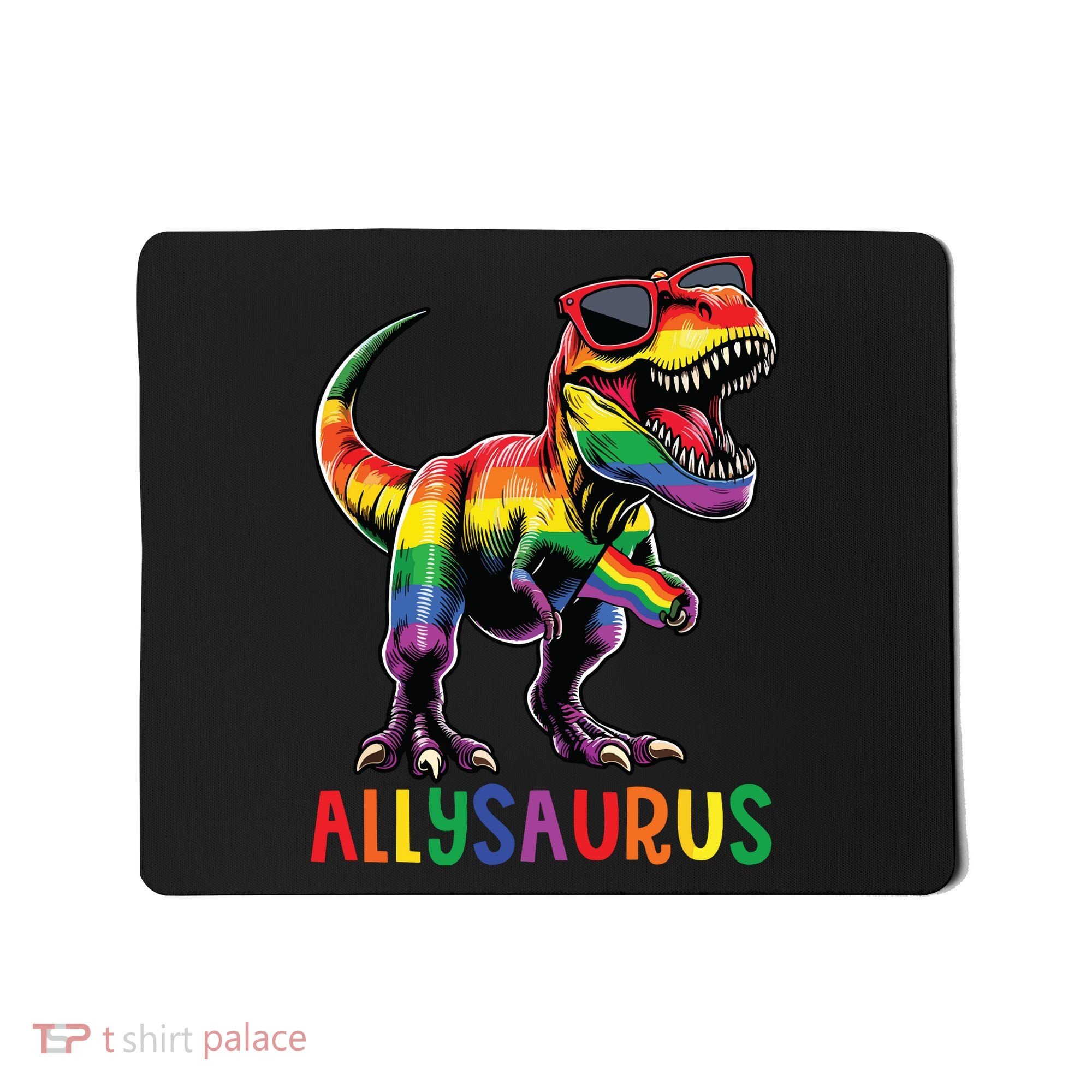 Dinosaur Rainbow Flag Ally Lgbt Allysaurus Lgbt Pride Mousepad