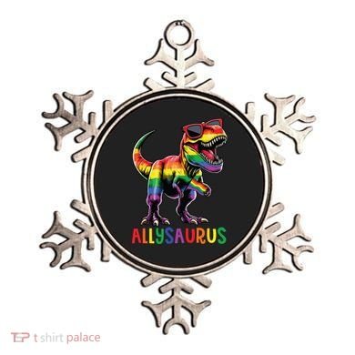 Dinosaur Rainbow Flag Ally Lgbt Allysaurus Lgbt Pride Ornament