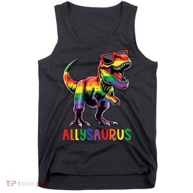 Dinosaur Rainbow Flag Ally Lgbt Allysaurus Lgbt Pride Tank Top