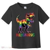 Dinosaur Rainbow Flag Ally Lgbt Allysaurus Lgbt Pride Toddler T-Shirt thumb 0