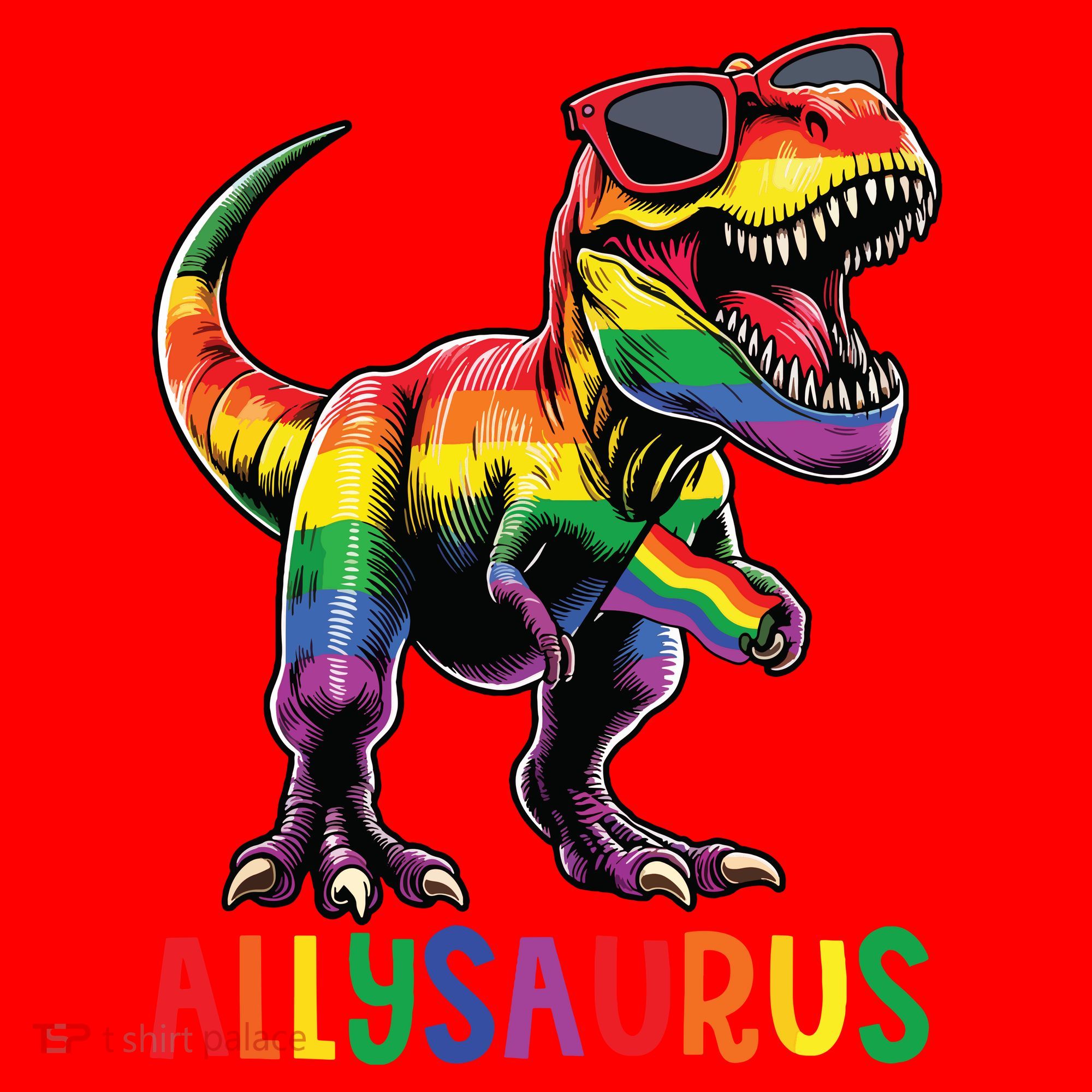 Dinosaur Rainbow Flag Ally Lgbt Allysaurus Lgbt Pride Santa Hat