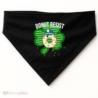 Donut Resist Funny Police Officer Irish St Patricks Day Meme Gift USA-Made Doggie Bandana thumb 0