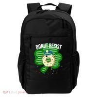 Donut Resist Funny Police Officer Irish St Patricks Day Meme Gift Backpack thumb 0