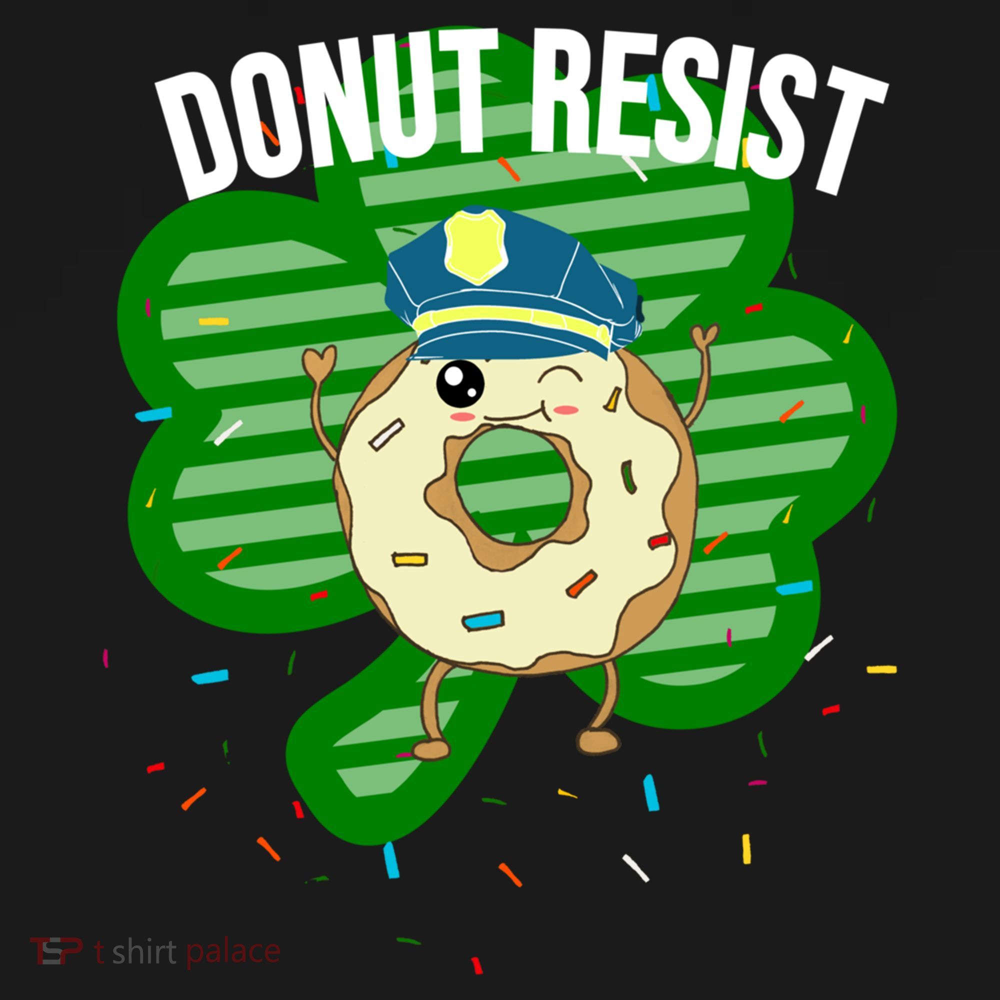 Donut Resist Funny Police Officer Irish St Patricks Day Meme Gift Bucket Hat