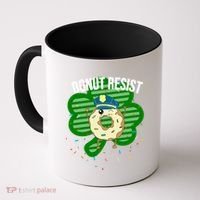 Donut Resist Funny Police Officer Irish St Patricks Day Meme Gift Coffee Mug thumb 0