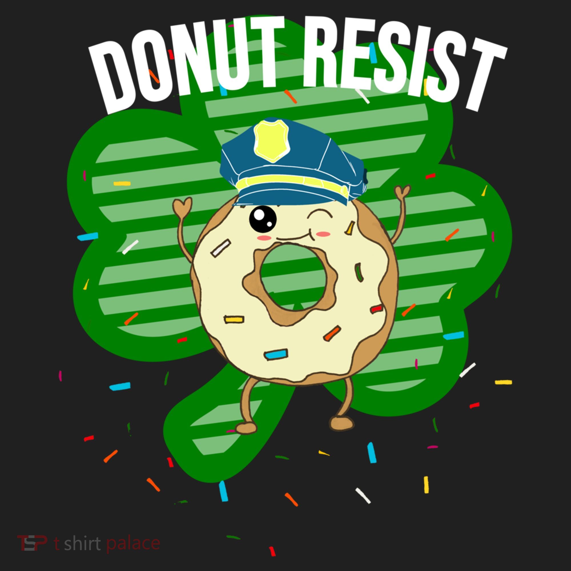 Donut Resist Funny Police Officer Irish St Patricks Day Meme Gift Beanie