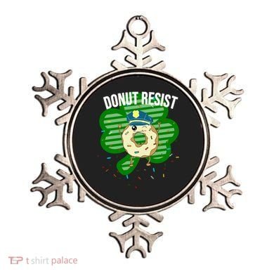 Donut Resist Funny Police Officer Irish St Patricks Day Meme Gift Ornament