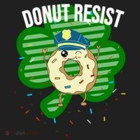 Donut Resist Funny Police Officer Irish St Patricks Day Meme Gift Hat thumb 2