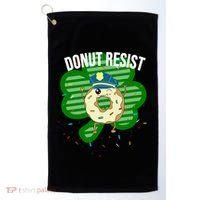 Donut Resist Funny Police Officer Irish St Patricks Day Meme Gift Golf Towel thumb 0