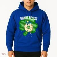 Donut Resist Funny Police Officer Irish St Patricks Day Meme Gift Hoodie thumb 2