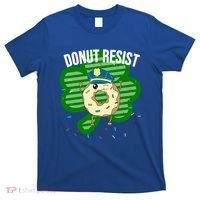 Donut Resist Funny Police Officer Irish St Patricks Day Meme Gift T-Shirt thumb 0