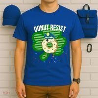 Donut Resist Funny Police Officer Irish St Patricks Day Meme Gift T-Shirt thumb 6