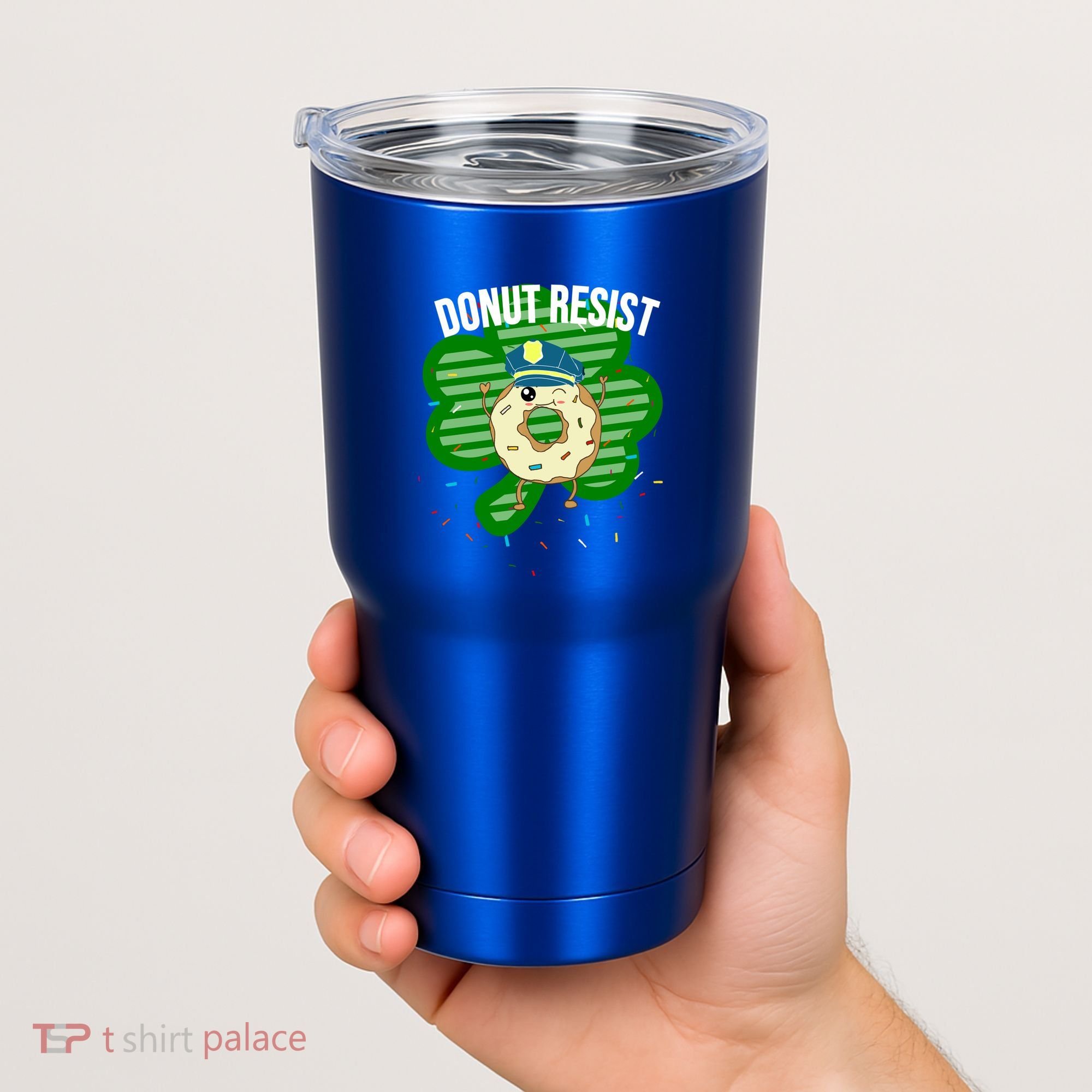 Donut Resist Funny Police Officer Irish St Patricks Day Meme Gift Tumbler
