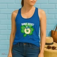 Donut Resist Funny Police Officer Irish St Patricks Day Meme Gift Women's Tank Top thumb 2