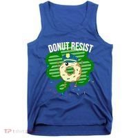 Donut Resist Funny Police Officer Irish St Patricks Day Meme Gift Tank Top thumb 0