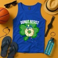 Donut Resist Funny Police Officer Irish St Patricks Day Meme Gift Tank Top thumb 4