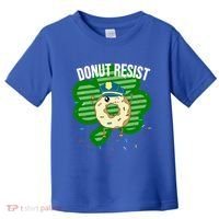 Donut Resist Funny Police Officer Irish St Patricks Day Meme Gift Toddler T-Shirt thumb 0