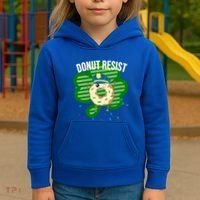 Donut Resist Funny Police Officer Irish St Patricks Day Meme Gift Kids Hoodie thumb 3