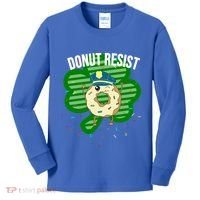 Donut Resist Funny Police Officer Irish St Patricks Day Meme Gift Kids Long Sleeve Shirt thumb 0
