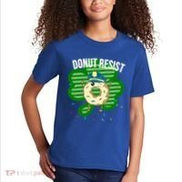 Donut Resist Funny Police Officer Irish St Patricks Day Meme Gift Kids T-Shirt thumb 2