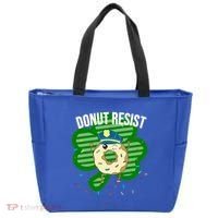 Donut Resist Funny Police Officer Irish St Patricks Day Meme Gift Tote Bag thumb 0