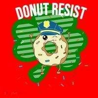 Donut Resist Funny Police Officer Irish St Patricks Day Meme Gift Santa Hat thumb 1